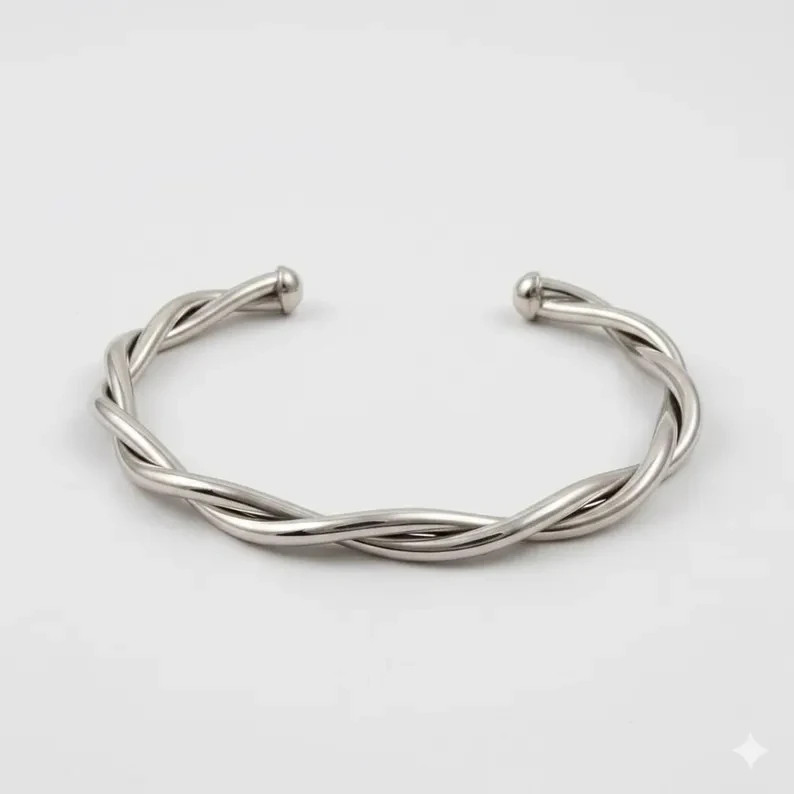 Adjustable Cuff Bracelet Handmade Solid 925 Sterling Silver Bangle AII Size P59
