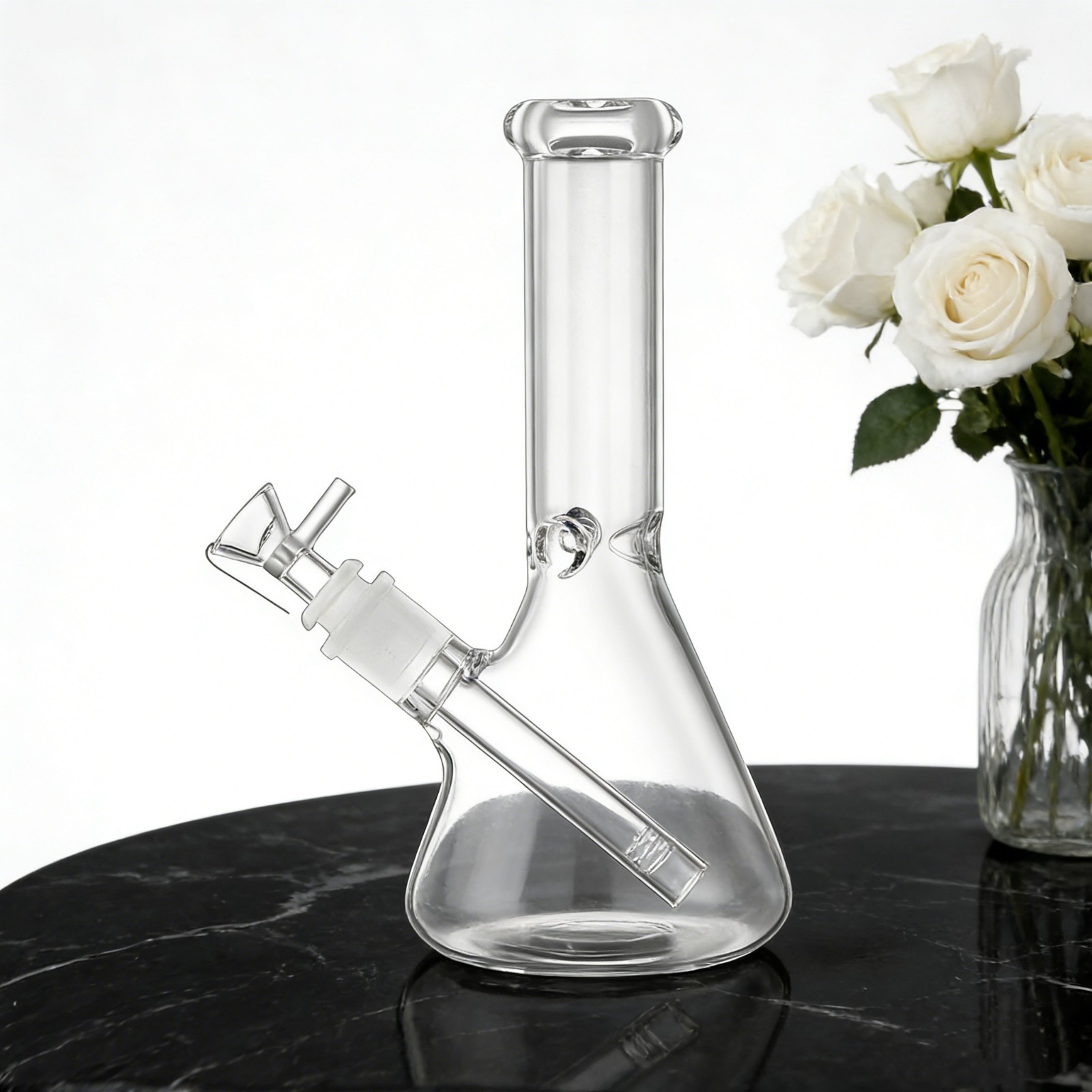9 inch Glass Bong Heavy Duty Glass Bong Beaker Water Pipe with Screen 14mm Bowl
