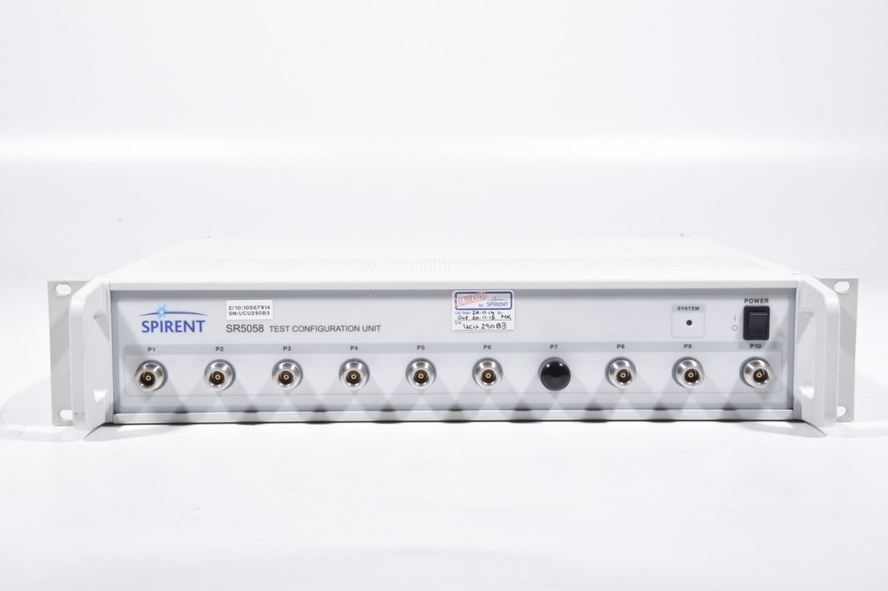 SPIRENT SR5058 Test Configuration  Unit  S. Number UCU290B3