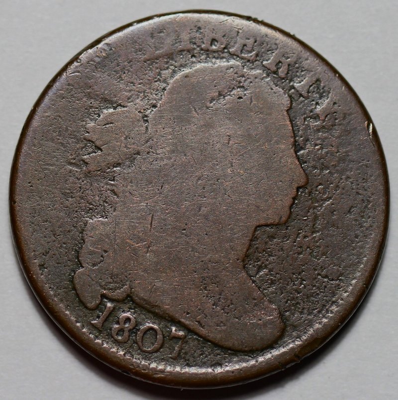 1807 Draped Bust Large Cent - Comet Variety - US 1c Copper Coin