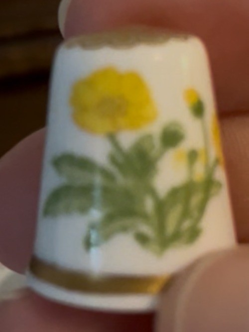 Vintage Spode Floral Collectible Thimble