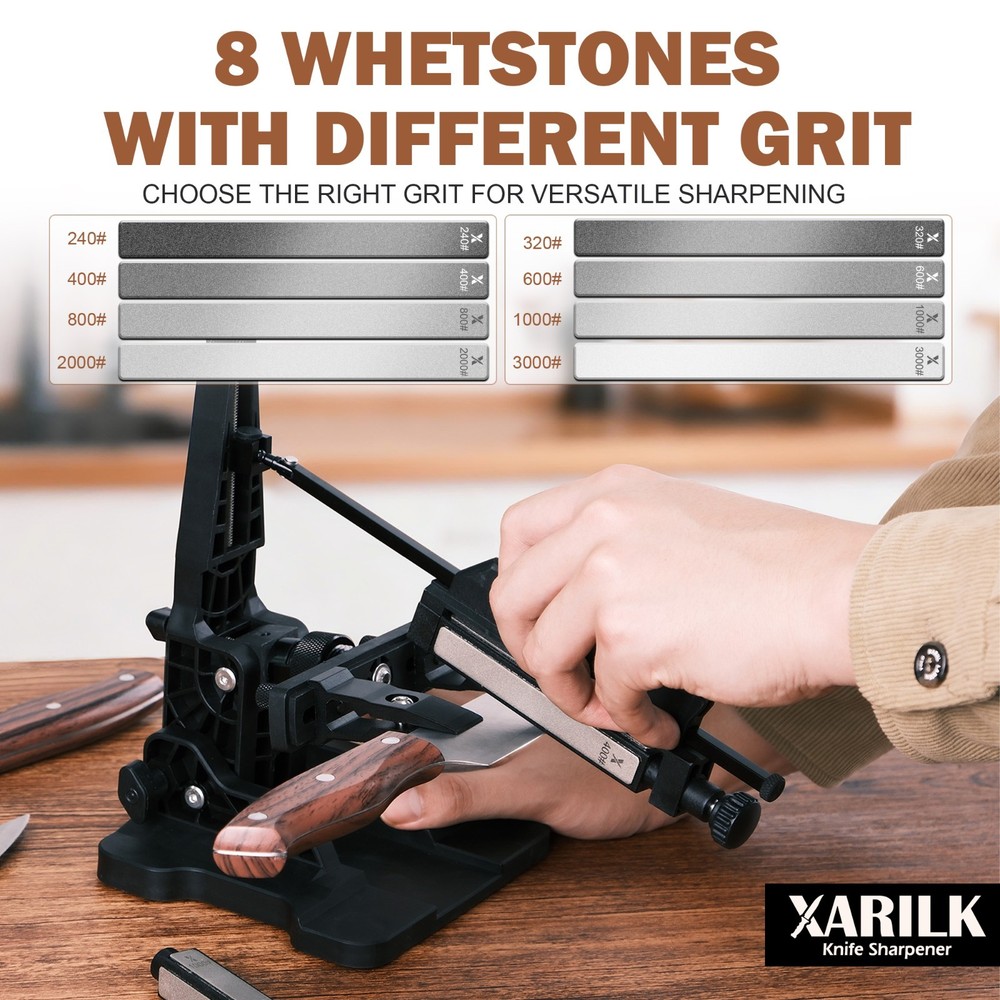 Portable Folding Knife Sharpener XAR-FS1, Adjustable Angle Sharpening System