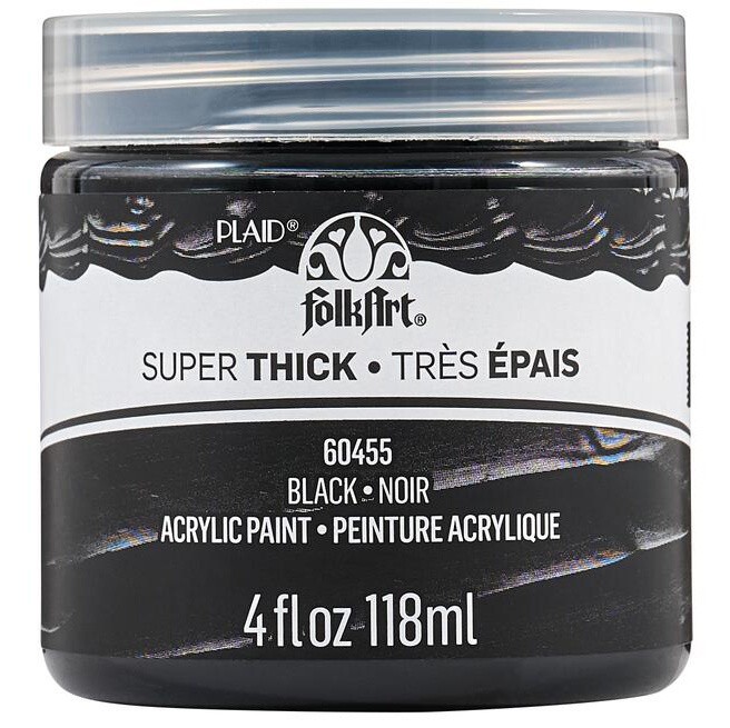 FolkArt Super Thick Acrylic Paint 4oz-Black