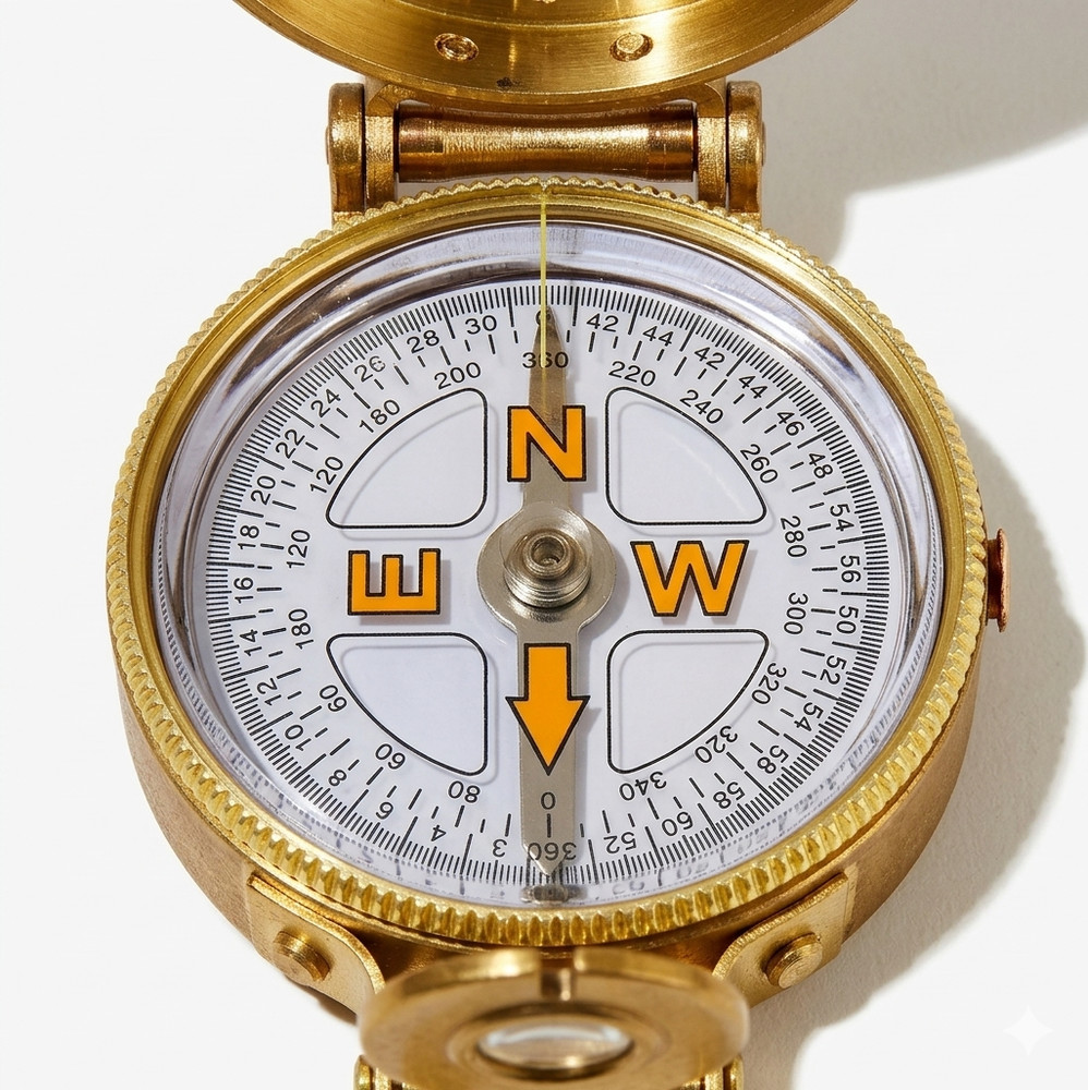 Brass Compass. Find your way