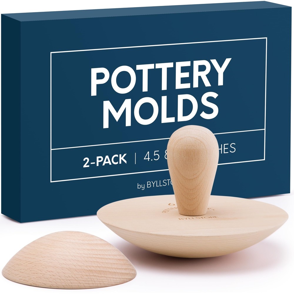 2-Pack Pottery Molds | Create Bowls & Plates | Includes 4.5" and 6.5" Ceramic...