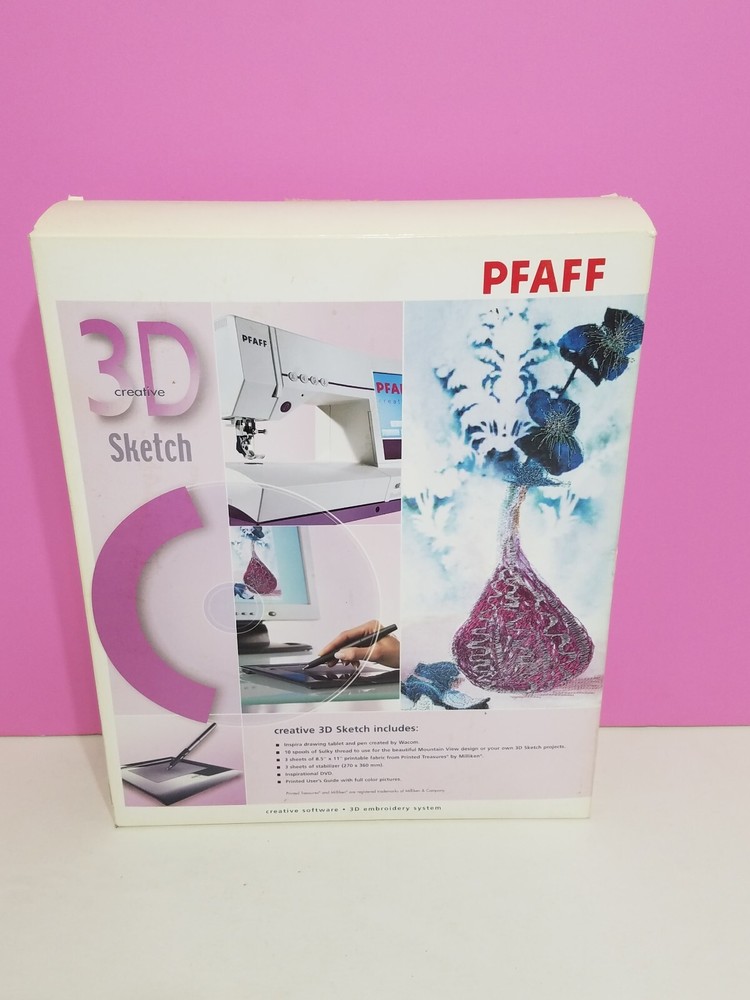 Pfaff 3D Creative Sketch Embroidery Software Inspira Drawing Tablet Complete
