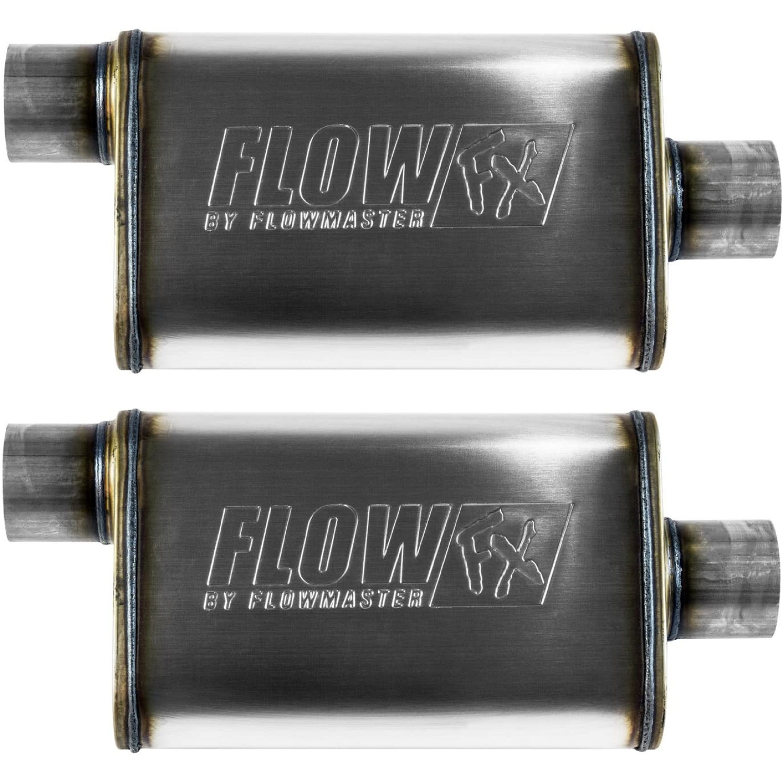 Flowmaster 71226 FlowFX Muffler 409S 2.5" Offset In / 2.5" Center Out - 2 Pack