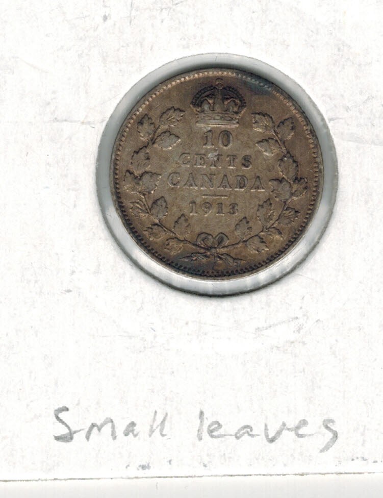 1913  SILVER Canadian Dime