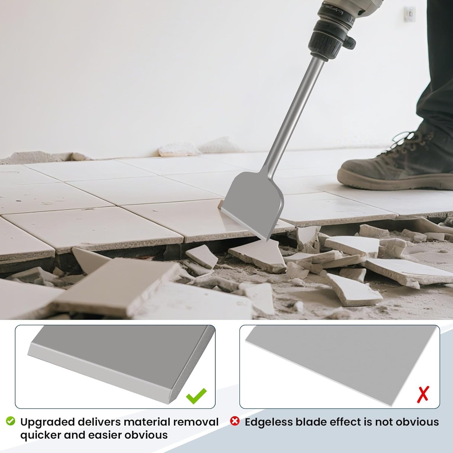TOOVEM 3 Inch SDS Plus Chisel for SDS Plus Rotary Hammer Drill Tile Removal