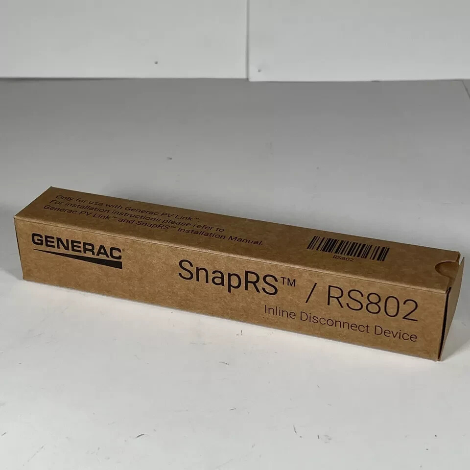 RS802 SnapRS Gen 2 Inline PV Disconnect Device for Rapid Shutdown – Single Unit