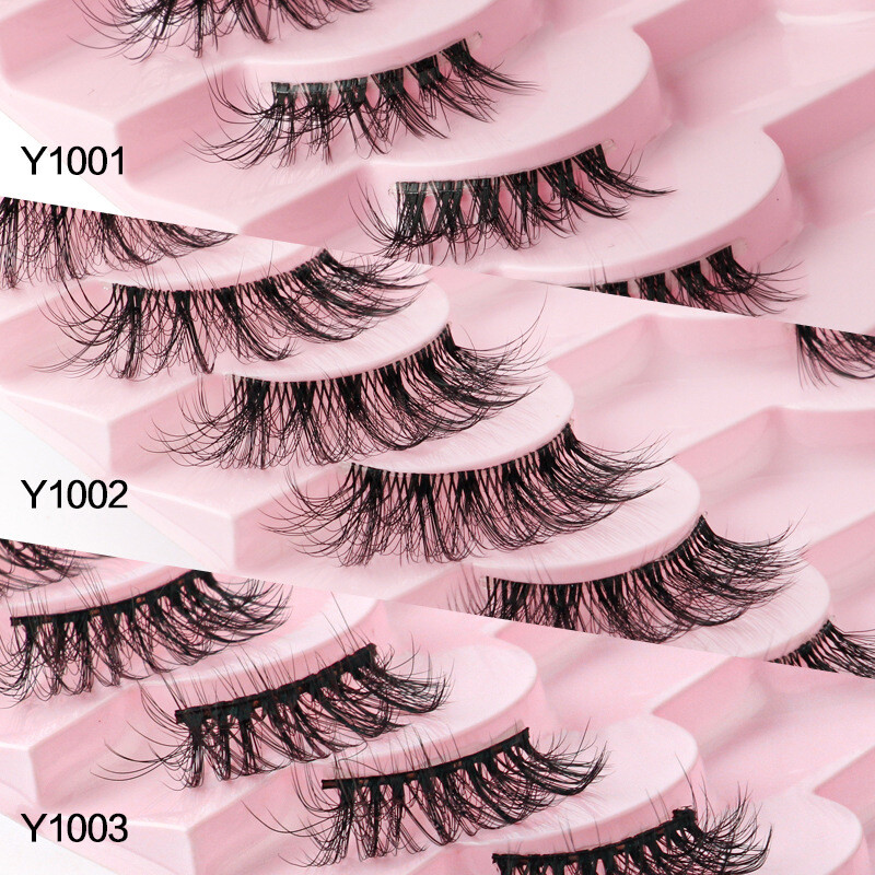 Eyelash Extension Reusable Half Eyelashes Segmented False Eyelashes 10Pairs✔