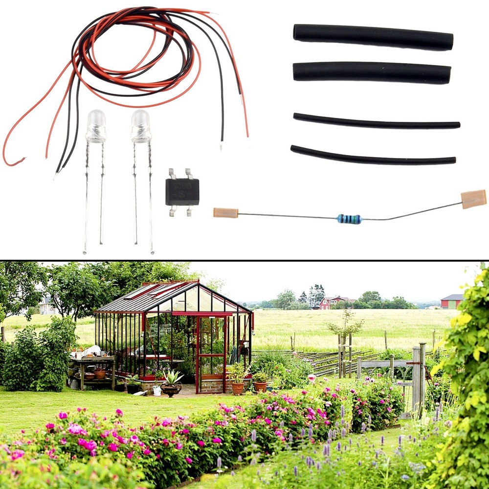 Replaceable Flicker Control Garden Decoration 3mm 9-12V Convenient Red