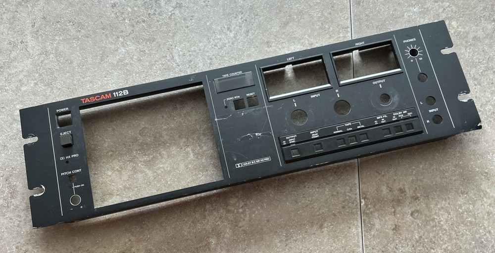 Tascam 112B Front Plate Original - Bent Bottom Right Corner
