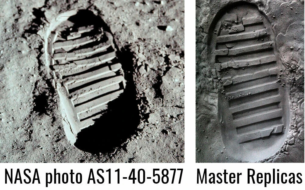 Apollo 11 Moon boot Print by SD Studios FULL SIZE! NOT A SCULPTURE!!! WHAT???!!!