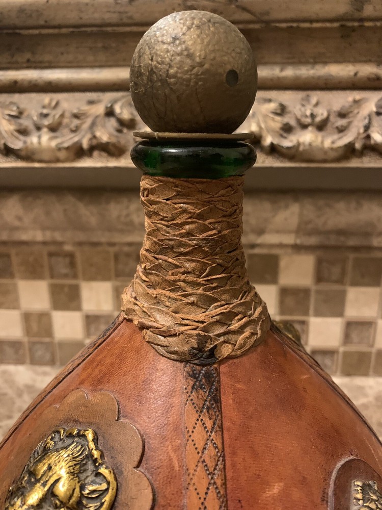 Italian leather wrapped decanter