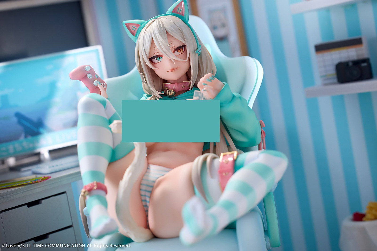 Lovely Nekomata Big Tits Gamer Shiro 1/6 Complete Figure Toy Model New IN Hand@