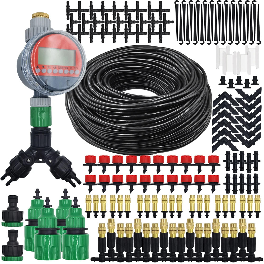New Garden Micro Drip Irrigation Automatic Watering System Kits Timer Controller