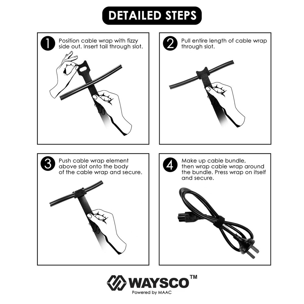 WAYSCO Wrap Reusable Cable Ties