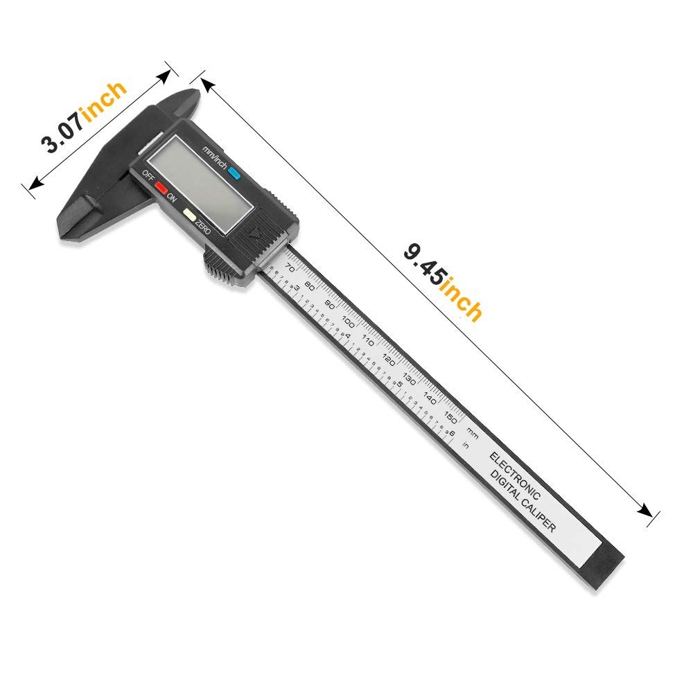 User-Friendly 6" Digital Caliper with Auto Shut-Off & Zero Setting Function