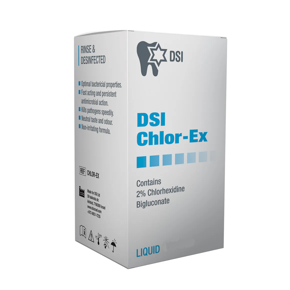 Dental DSI Chlor-Ex Chlorhexidine Solution 2% Antiseptic Liquid 100/250ml