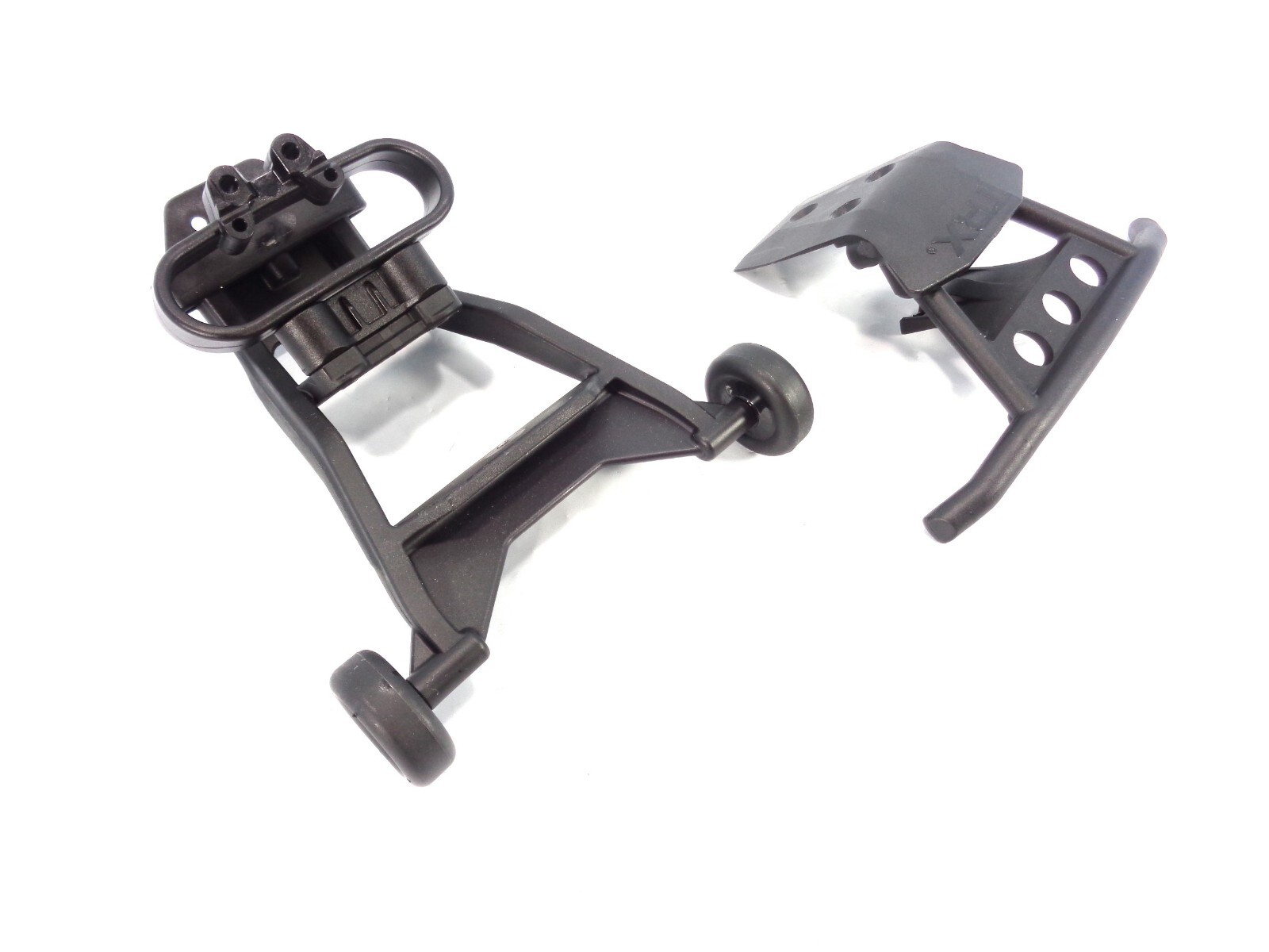 Traxxas Bigfoot 4x4 Front Rear Bumper Set Skid Plate Mounts Wheelie Bar Stampede