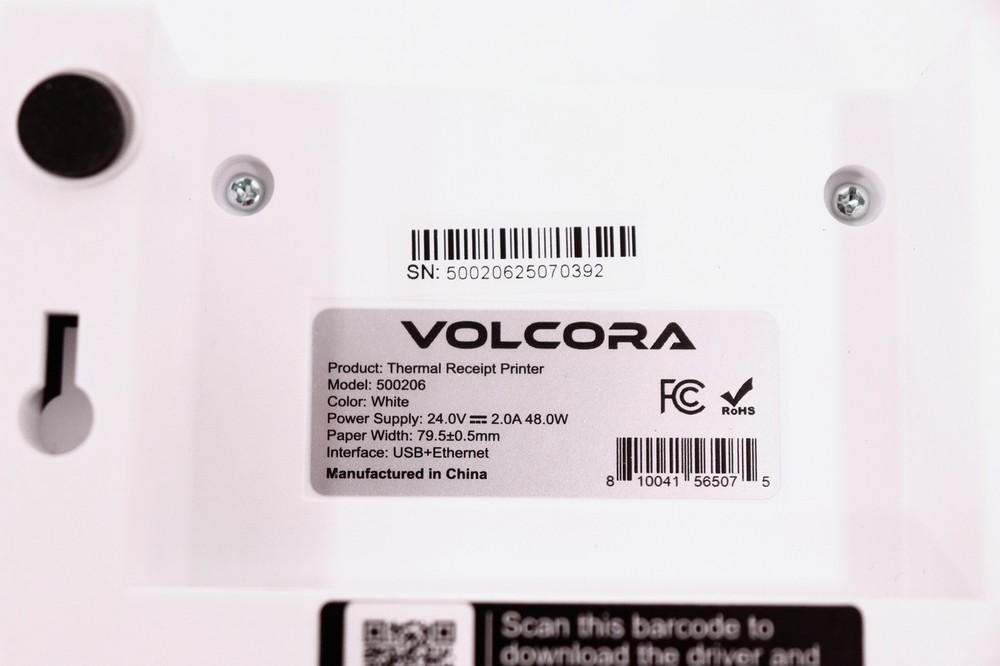Volcora 500206 Thermal POS Receipt Printer (White)