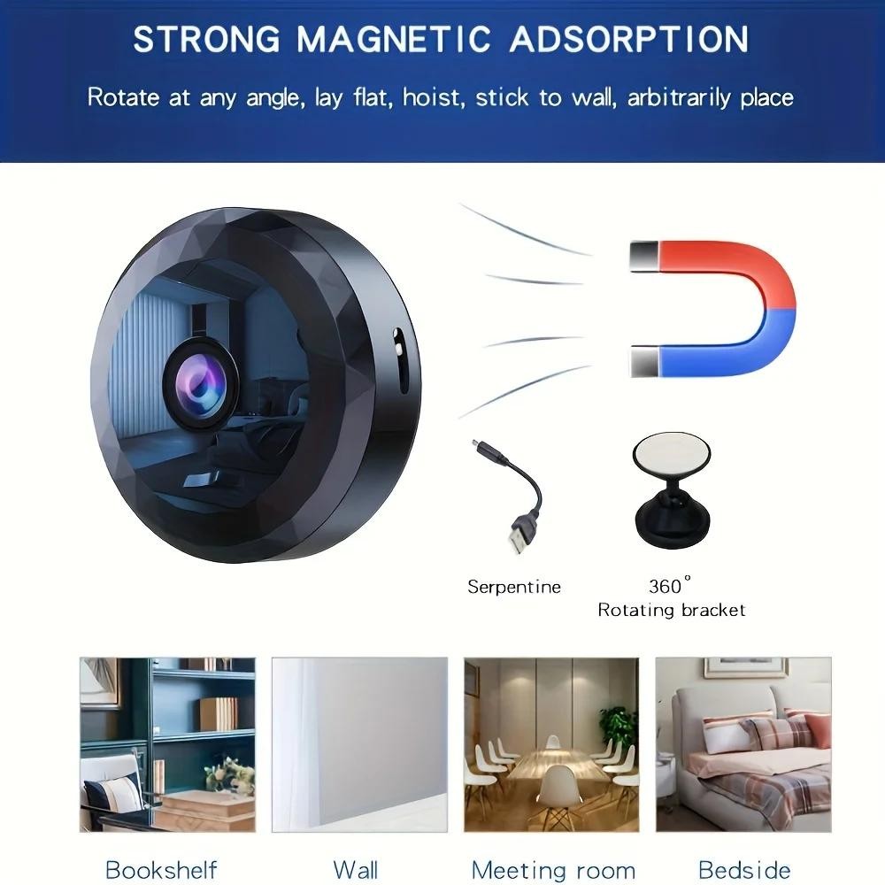 Wireless Mini Wifi Security Camera with Night Vision Motion Detection Rechargeab