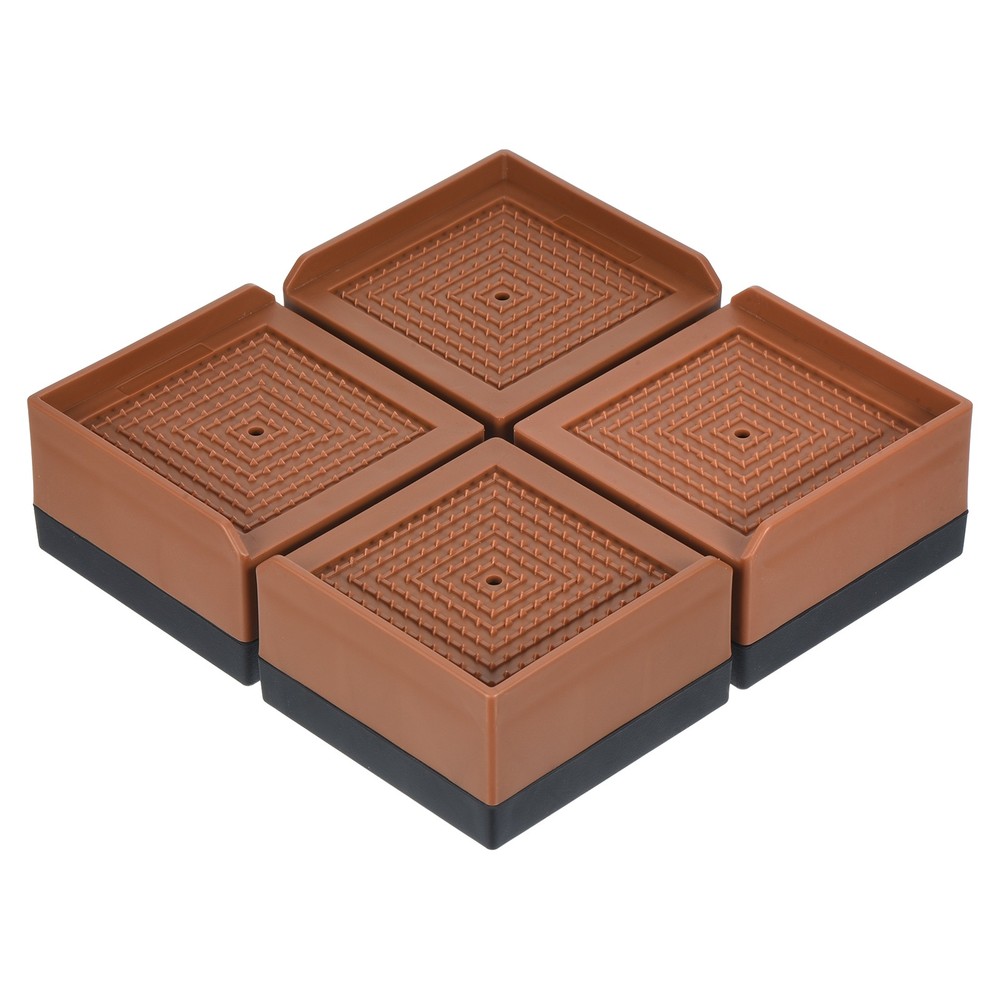 4pcs Furniture Risers 1.5 Inch Square Bed Risers Adjustable Couch Riser Blocks