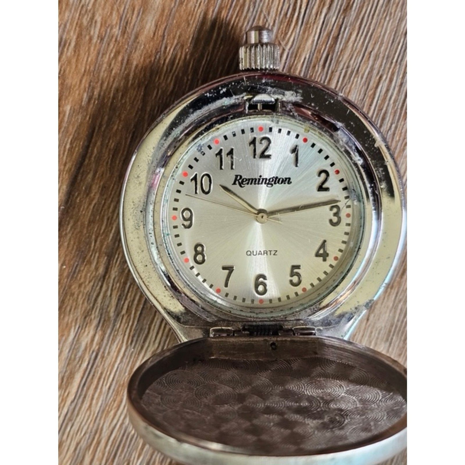 Remington Clip-on Belt Loop Watch w/ [#1 Dad] Cover *untested*