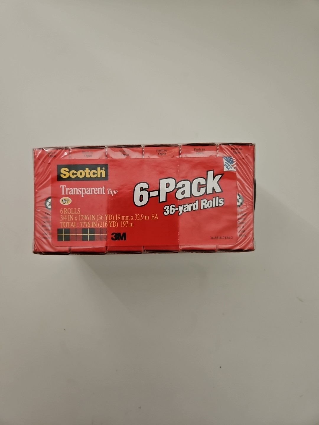 Scotch® Tape 600-6PK 3/4 in x 1296 in