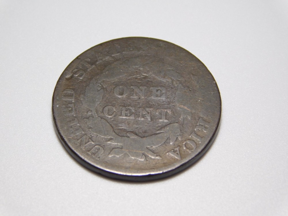 OLD US COPPER COINS 1822 CORONET HEAD LARGE CENT