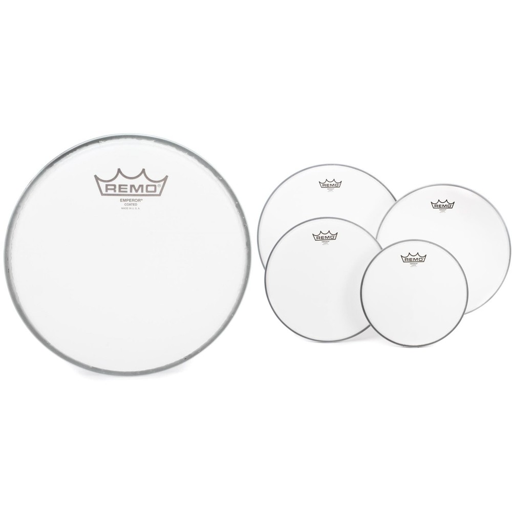 Remo Emperor Coated 5-piece Tom Drumhead Bundle