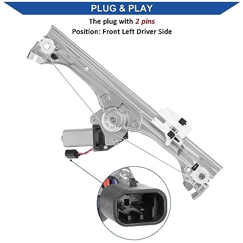 751-648 Power Window Regulator with Motor Assembly Front Left Driver Side