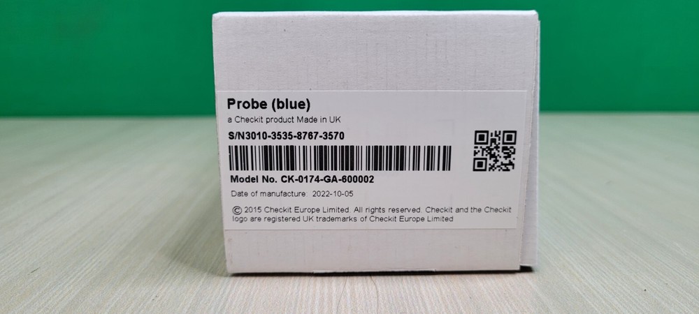 CHECKIT PROBE (BLUE, COLD ITEMS) WASHABLE, BT CORE TEMP W/ DOCK BATTERY