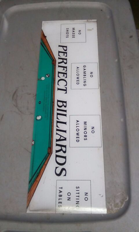 perfect billiards arcade plexi marquee