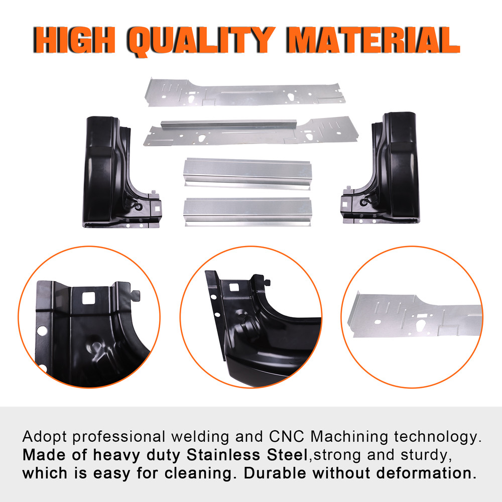 Inner Outer Rocker Panel & Corner Cab Kit For 99-16 Ford Super Duty Regular Cab