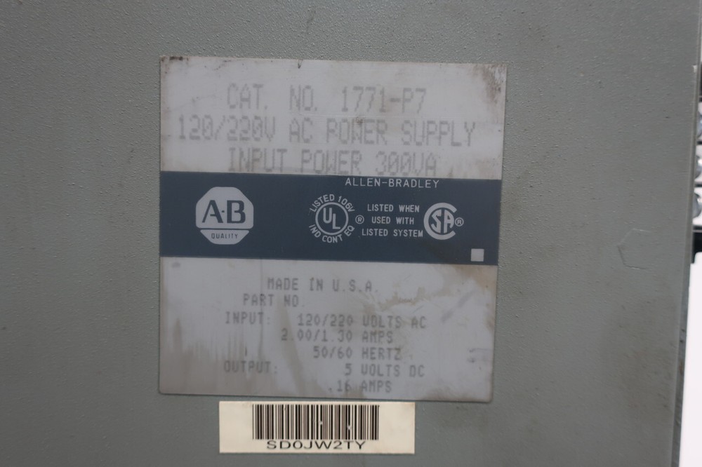 Allen Bradley 1771-P7 Plc5 Power Supply Module