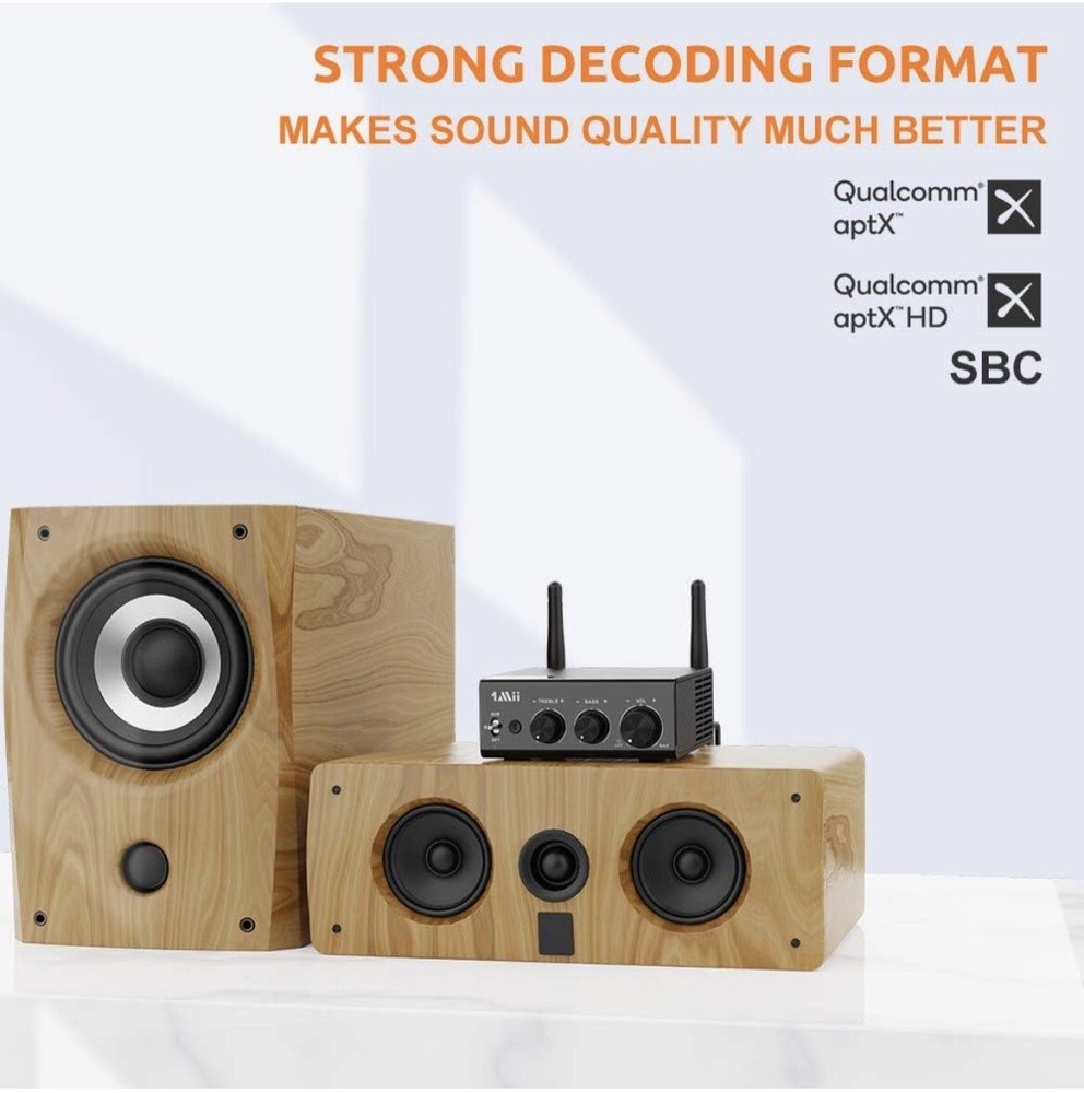 1Mii Bluetooth Digital Amplifier, Bluetooth 5.0 Stereo Audio Amplifier Receiver