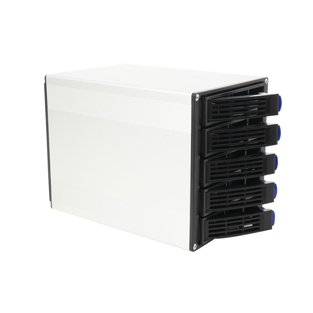 HDD Enclosure Hot Swap Cage 5-Bay 3 x 5.25" Drive Bays 5x SATA 3.5"/2.5"Sas HDD