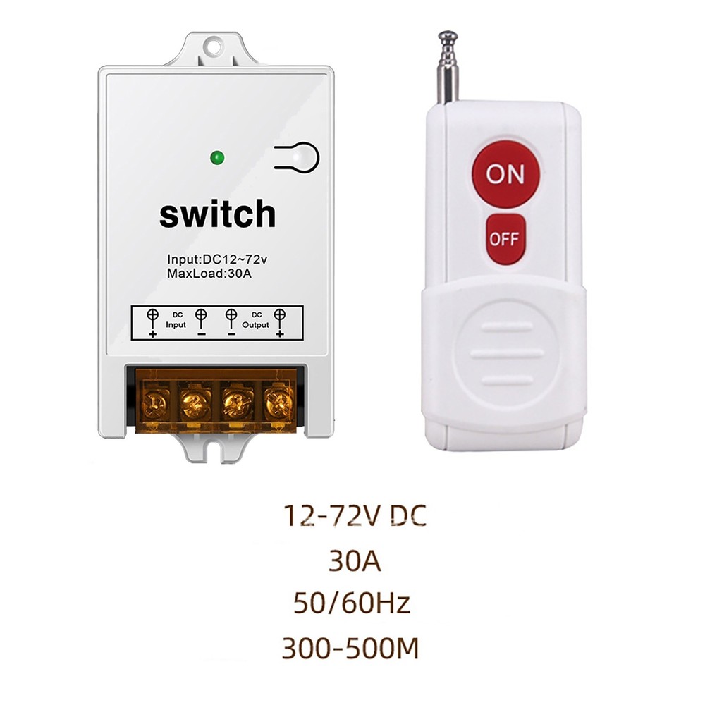 DC12-72V Remote Control Relay Switch 500m Range Wireless Remote Switch 433MHz