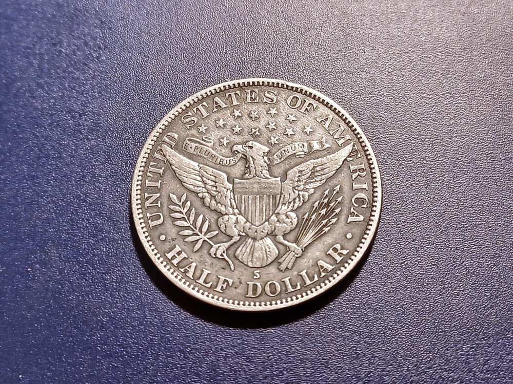 XF 1912-S Barber Half Dollar
