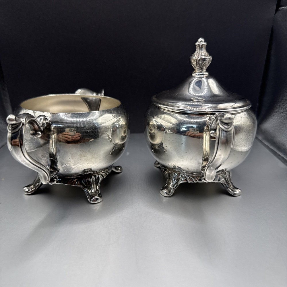 Silverplate Cream And Sugar Set