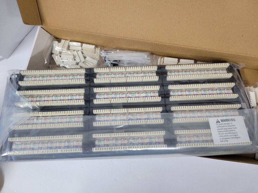 CAT6 110 Type Patch Panel 96 Port Rackmount black
