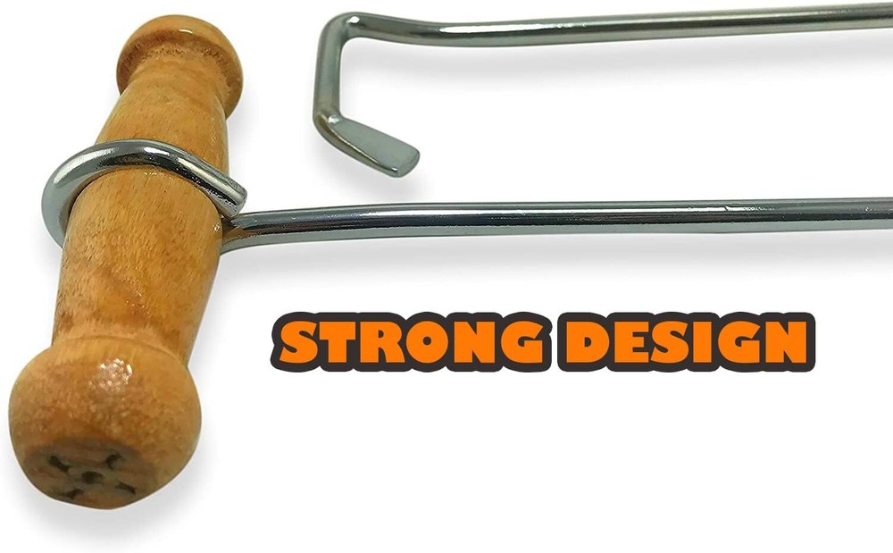 SOUTHWESTERN Boot Hooks Puller for Cowboy Boots, Wood Handles (2 8"