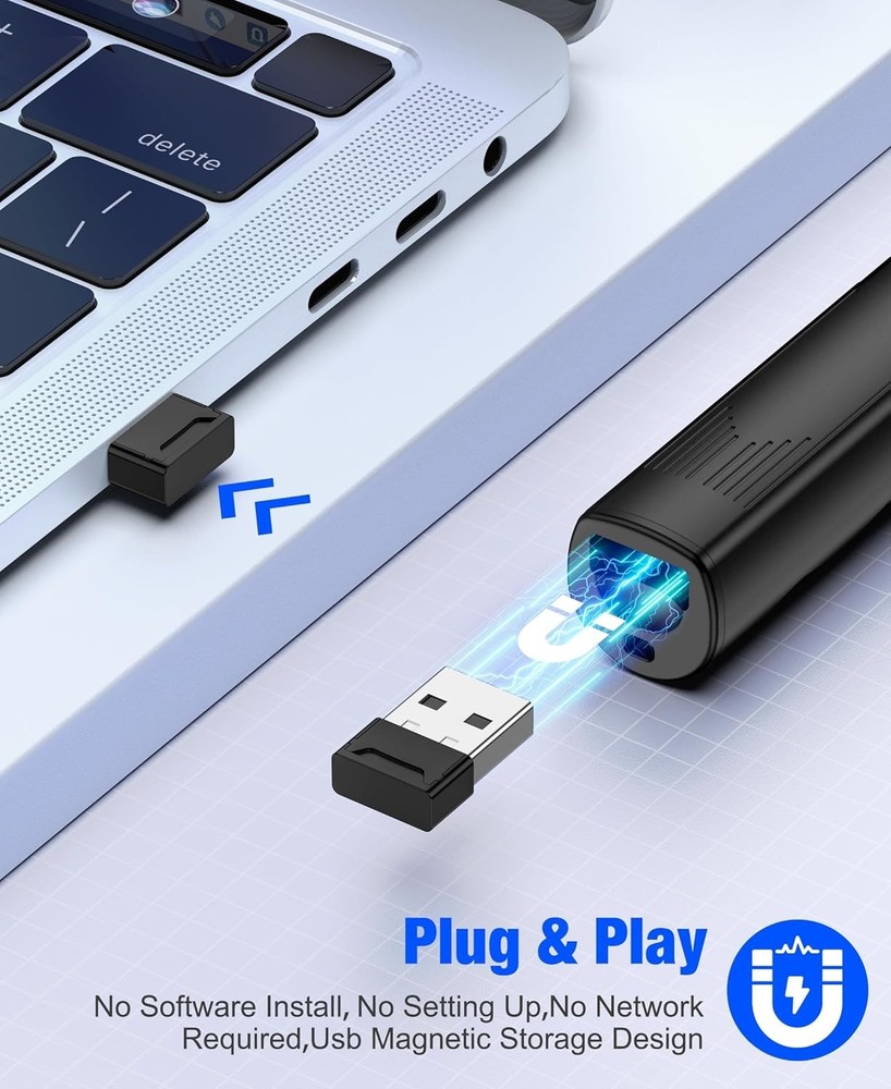 Wireless Presentation Remote Clicker with Touch Screen Stylus Pen and Telesco...