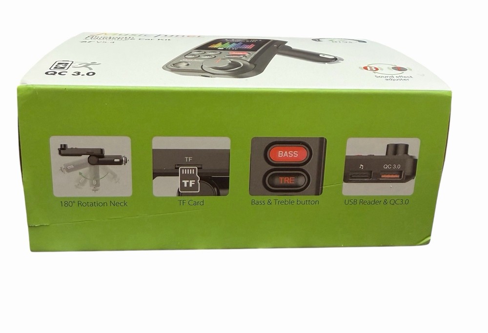 Car Bluetooth 5.0 FM Transmitter PD Type-C Dual USB Handsfree Player Charger