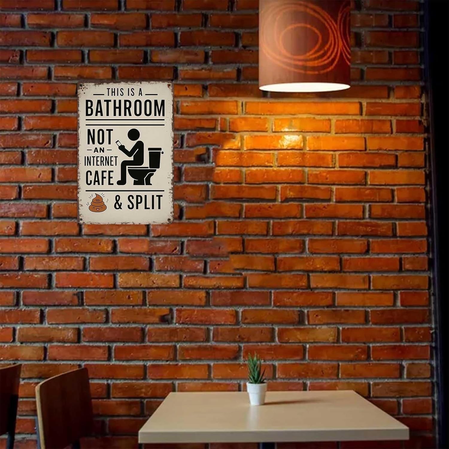 Funny Tin Metal Signs Home Décor 8x12 This Is A Bathroom Not An Internet Cafe