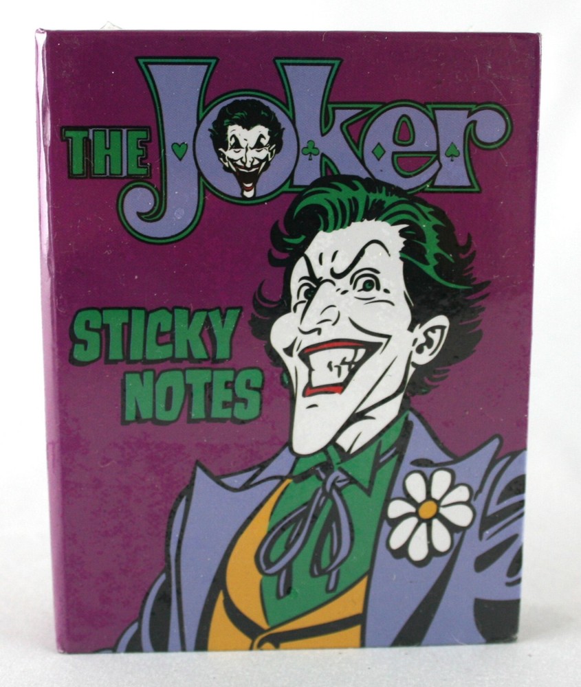 The Joker DC Comics Art Sticky Notes Set New Sealed