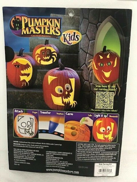 Pumpkin Masters America's Favorite, Kids Carving Kit with Patterns & Tools