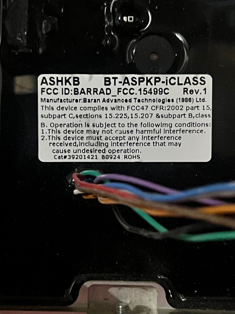 ASHKB BT-ASPKP-iclass Proximity Card Reader with Keypad